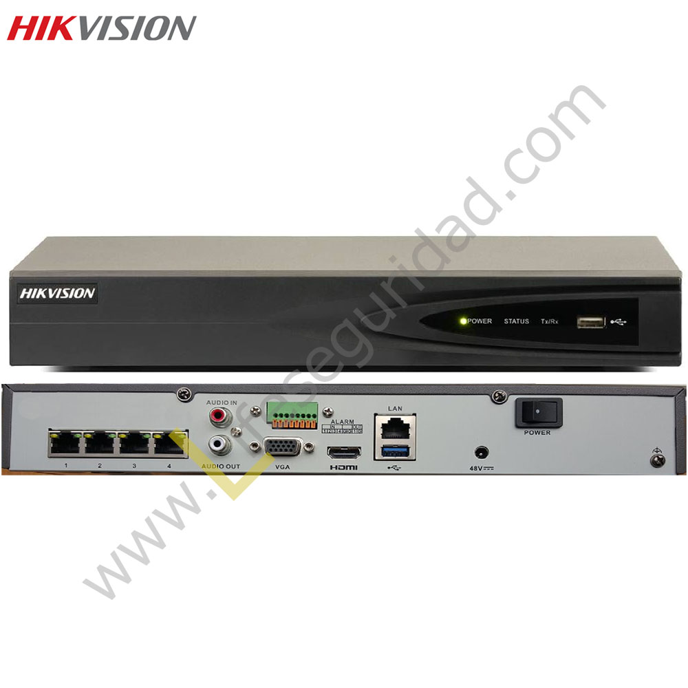 DS7608NI-SE/P NVR 8CH (4POE) / HASTA 5MP / TASA BITS 40MBPS / SALIDA HDMI / VGA /SOPORTA 2HDD / TCP/IP 10/100/1000