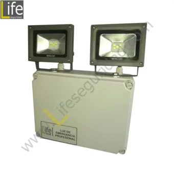 00LEL-1001 Luz de emergencia led LIFE 2x10W (20W) IP65 c/toma a tierra