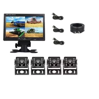 KIT 4 CAMARAS DVR PARA CAMION / MICRO SD HASTA 128GB (NO INCLUIDO) / 1080P / A PRUEBA DE AGUA IP68 / INCLUYE 3 CABLES DE 5 METROS Y 1 CABLE DE 15 METROS