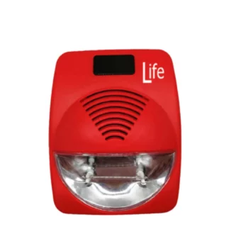 SIRENA ESTROBO 12-24V PROFESIONAL MARCA “LIFE” LUZ XENON / 3 SONIDOS / 3 TIPOS FLASH, SIRENA, FLASH Y SIRENA / PARA SISTEMAS DE ALARMAS CONTRA INCENDIO