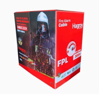 CABLE CONTRA INCENDIO FPL LSZH 2X16 - CERO HALÓGENO ROLLO 305MTS ROJO HAGROY