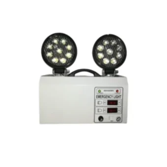 LUZ DE EMERGENCIA METALICA 28 LED 4000 LUMENS C/FAROS GIRATORIOS ILUMINACION BLANCA 5HRS DURACION LEDs ULTRABRILLANTES 400M2 100% ORIGINAL NACIONAL TOMA A TIERRA