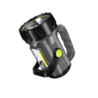 LINTERNA 20W HIGH POWER "LIFE" 400MTS 3000 LUMENS 8-12HRS DURACION 9 MODOS CON LUZ LATERAL Y LUZ ROJO EMERGENCIA USB RESISTENTE CAIDA 2MTS Y A LLUVIAS