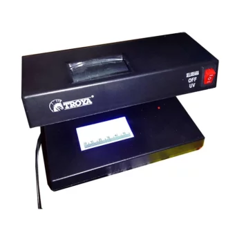 DETECTOR DE BILLETE FALSO "TROYA" LUZ UV 9W, SELLO DE AGUA Y LUPA 220VAC 60HZ, ABS, MASTER 30