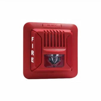 SIRENA CONTRA INCENDIO CON LUZ ESTROBO PARA PARED 24VDC MIRCOM