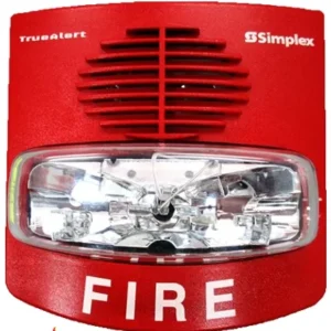 SIRENA MULTITONO CON LUZ ESTROBOSCOPICA CON CARCASA ROJA PARA PARED - NO DIRECCIONABLE