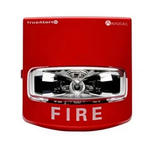 Sirena contra incendio con LUZ ESTROBOSCOPICA CARCASA ROJA PARA PARED CONVENCIONAL AUTOCALL